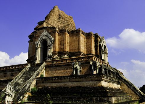 An Ancient Thailand temple in Chiang Mai