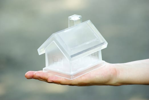 The house in human hand