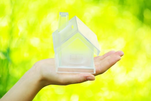The house in human hand