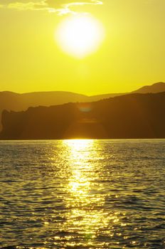 Fantastic sunset over the sea  