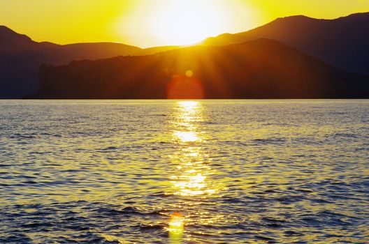 Fantastic sunset over the sea  