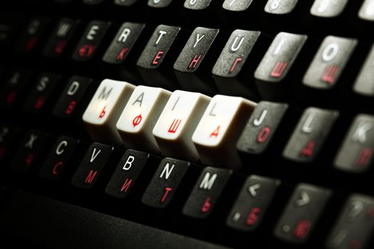  keyboard mail key macro close up