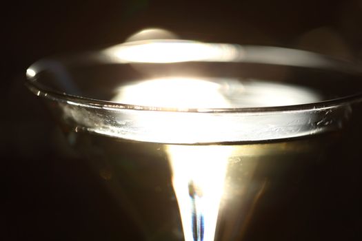 alcohol cocktail in dark room