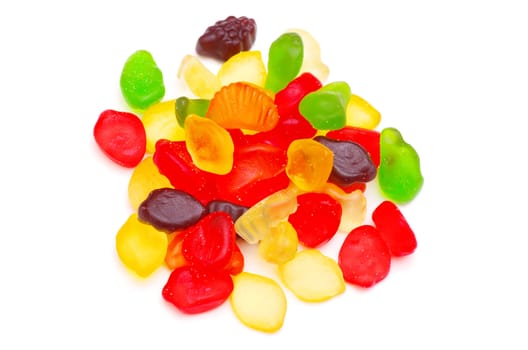 Colorful candy isolated on white background.