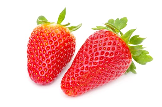 Strawberries isolated over white background