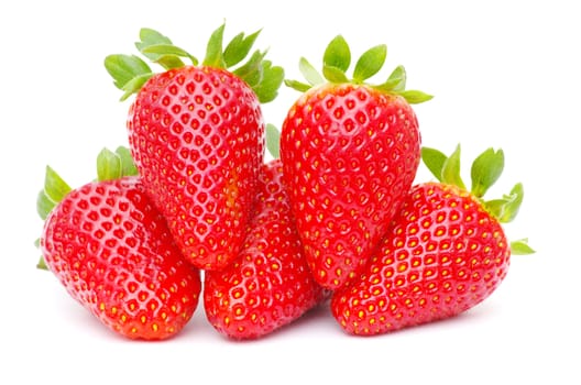 Strawberries isolated over white background
