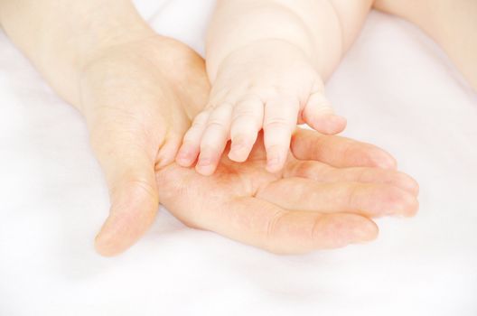 baby hand  isolated on white