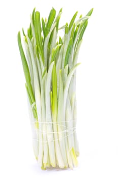 ramson bunch vegetable isolated on white background