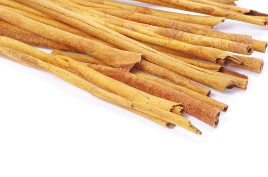 cinnamon bark on a white background