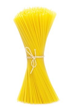 Bunch of spaghetti isolated on white background.