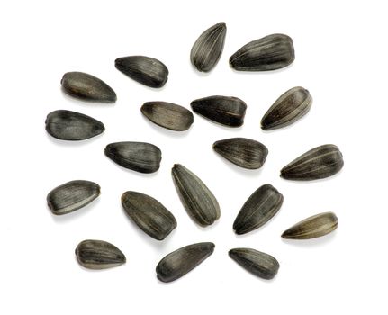 sunflower seeds isolated on white