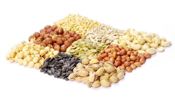  seeds and nuts with collection