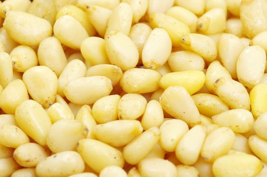 Close up of a background pine nuts