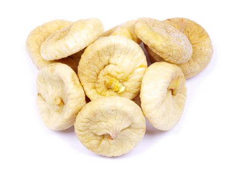 dried figs isolated on white background