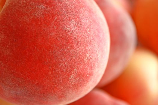Close up of the juicy peach