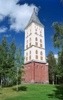 The building of Lappeenranta church in Finland