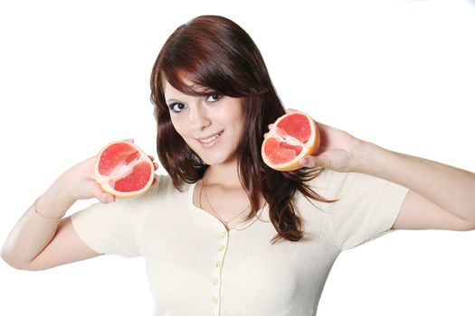 women young person fruit freshness healthcare dieting