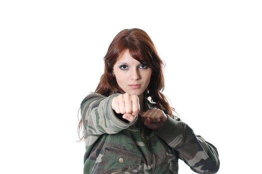 clothing armed military forces camouflage women model