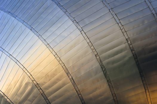 Detail of the wall of an inflatable building, suitable as abstract background