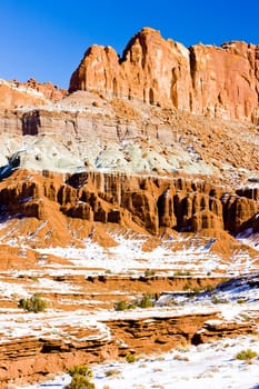 Capitol Reef National Park in winter, Utah, USA
