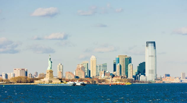 Statue of Liberty and New Jersey, New York, USA