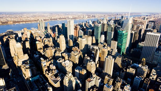 view of Manhattan from The Empire State Building, New York City, USA