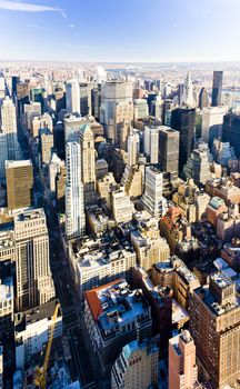 view of Manhattan from The Empire State Building, New York City, USA