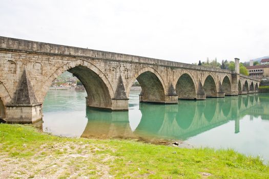 bridge over Drina River, Visegrad, Bosnia and Hercegovina