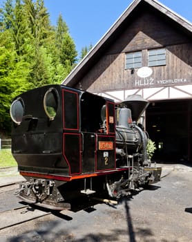 steam locomotive, Museum of Kysuce village, Vychylovka, Slovakia