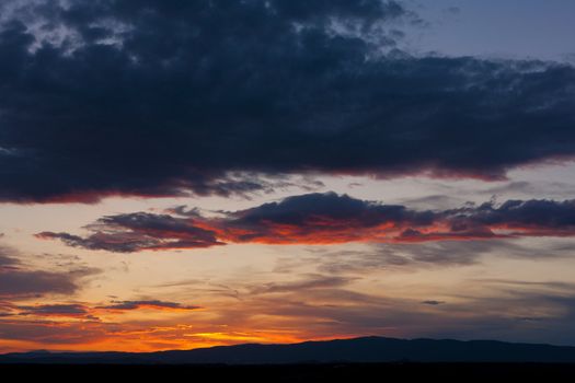 landscape during sunset
