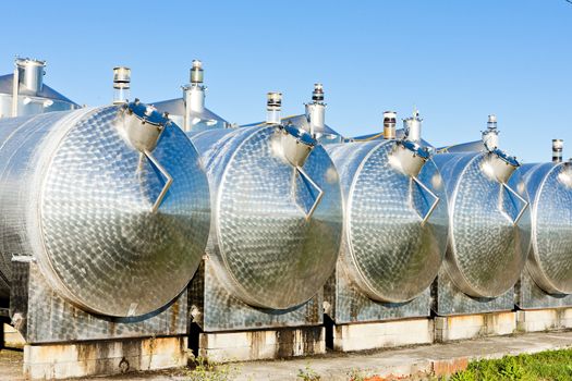 fermentation tanks, Begadan, Bordeaux Region, France