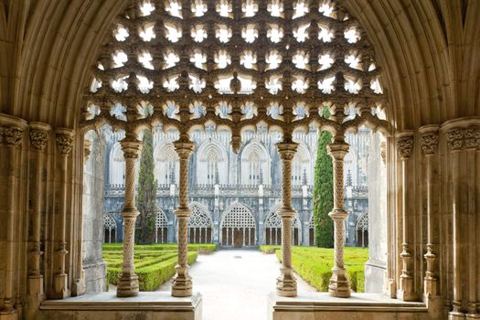Royal cloister of Santa Maria da Vitoria Monastery, Batalha, Estremadura, Portugal