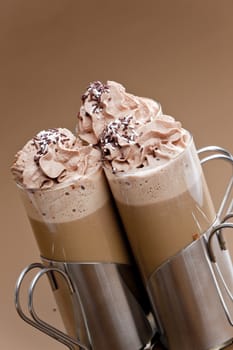 still life of coffee with whipped cream