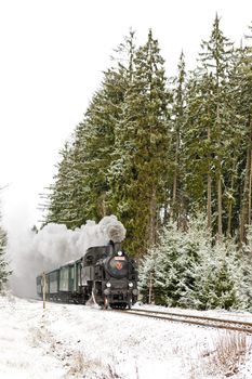 steam train near Hradsko, Czech Republic