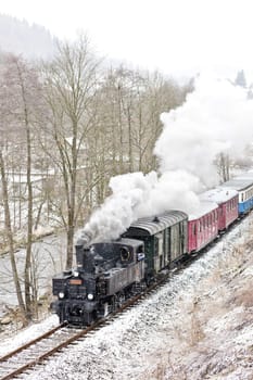steam train near Hradsko, Czech Republic