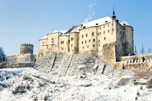 Cesky Sternberk Castle in winter, Czech Republic