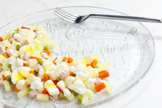 traditional Czech Christmas potato salad