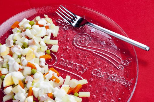 traditional Czech Christmas potato salad