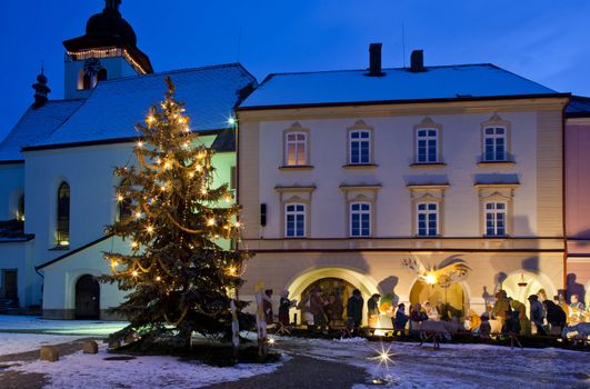 Nove Mesto nad Metuji at Christmas, Czech Republic