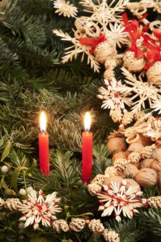 Christmas still life with candles