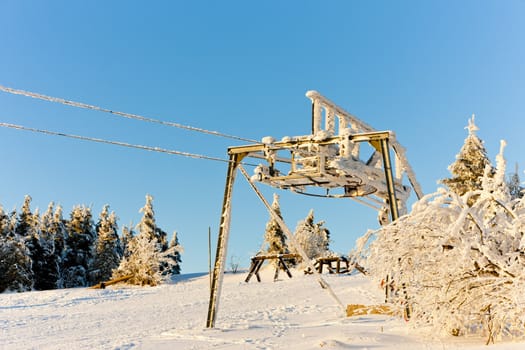 Orlicke Mountains in winter, Czech Republic