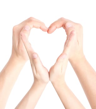 Heart shaped by hands