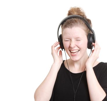 Woman listening to music