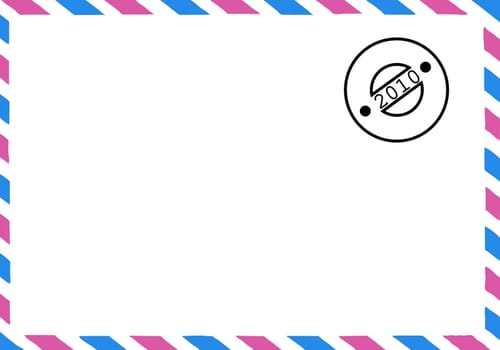 vector drawing of the old postal envelope