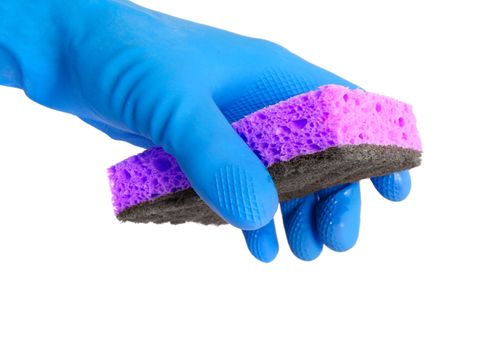 Cleaning with a sponge