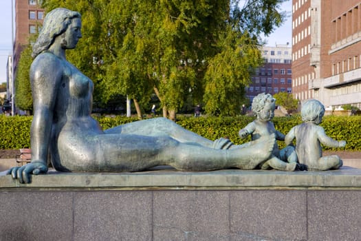 statue in front of City Hall (Radhuset), Oslo, Norway