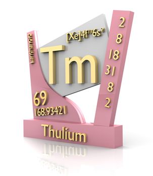 Thulium form Periodic Table of Elements - 3d made