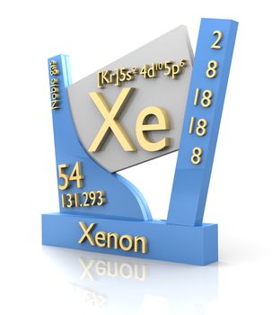 Xenon form Periodic Table of Elements - 3d made