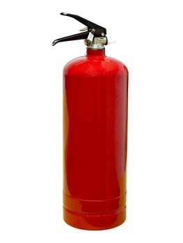 red fire extinguisher isolated on white background