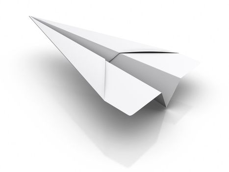 3D rendered image : Paper Airplane